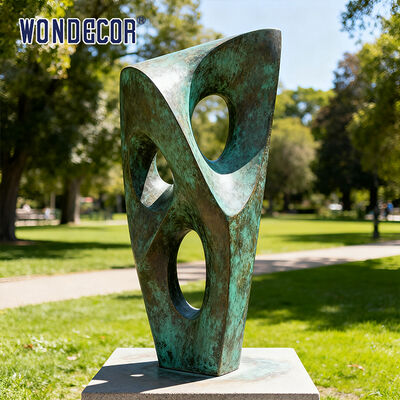 Large Outdoor Park Abstract Geometric Bronze Sculpture