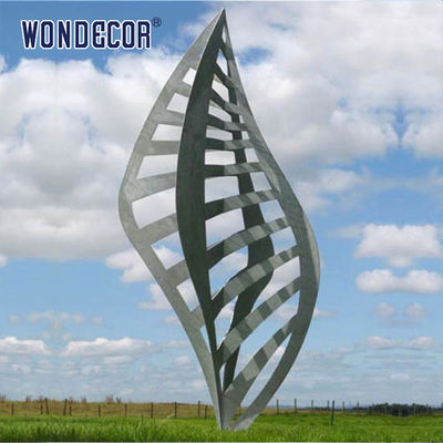 Large stainless steel ship abstract sculpture