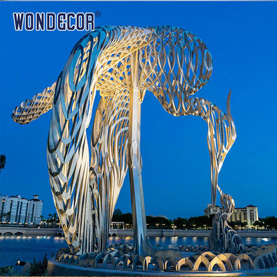 Large stainless steel abstract sculptures suitable for park squares